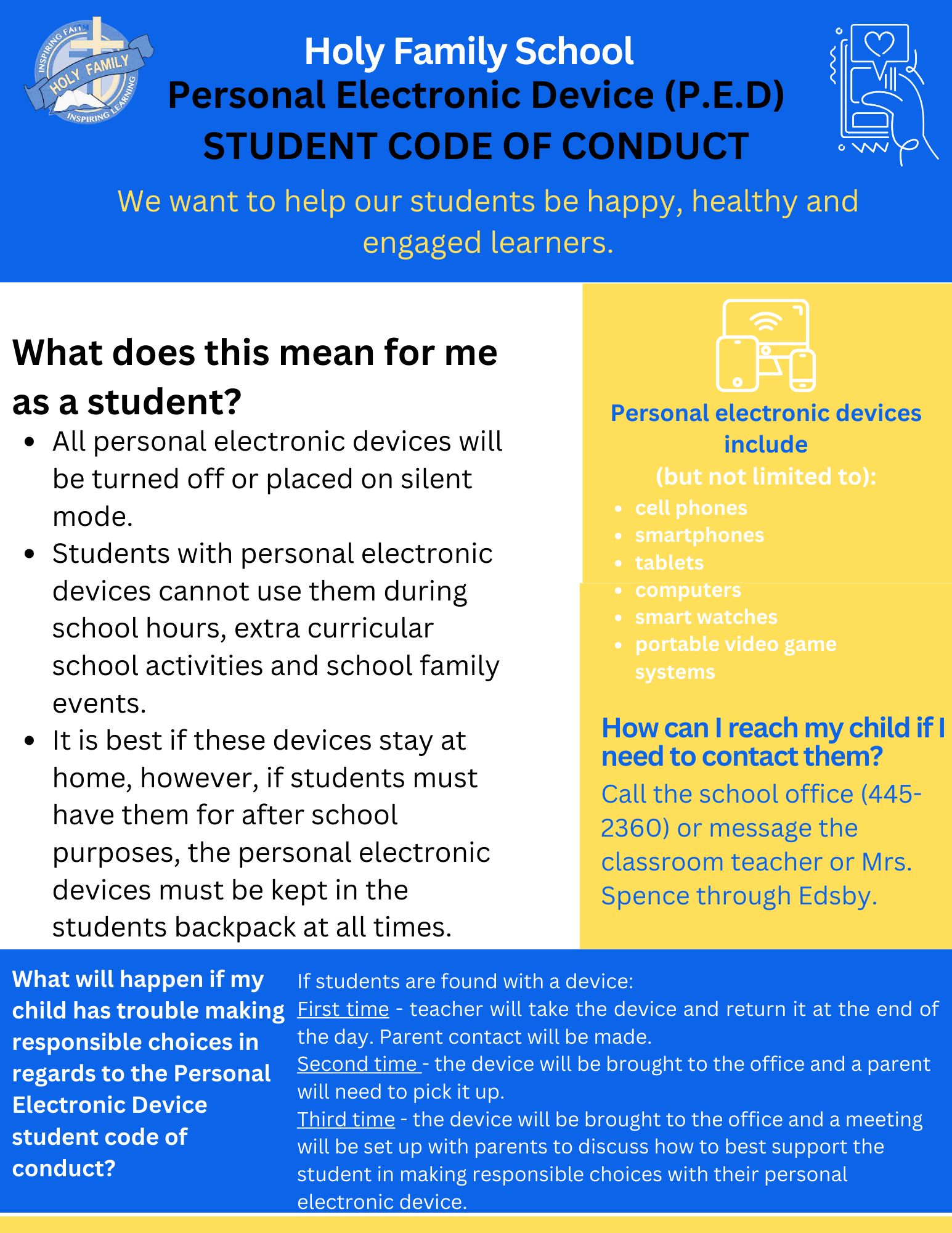 Personal Electronic Device Policy