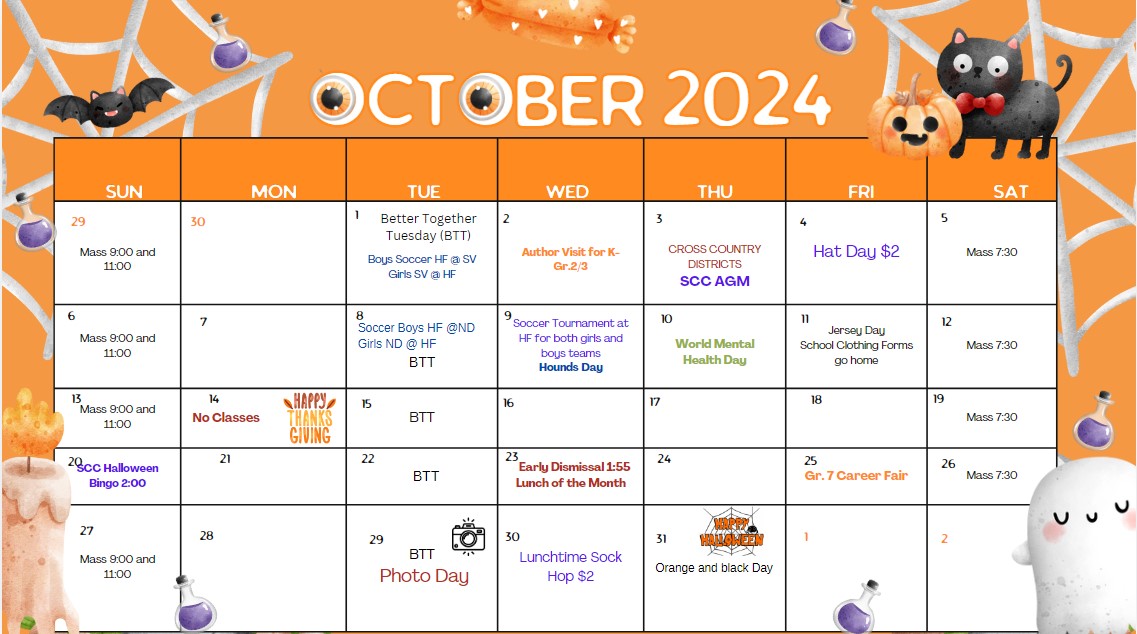 October Calendar