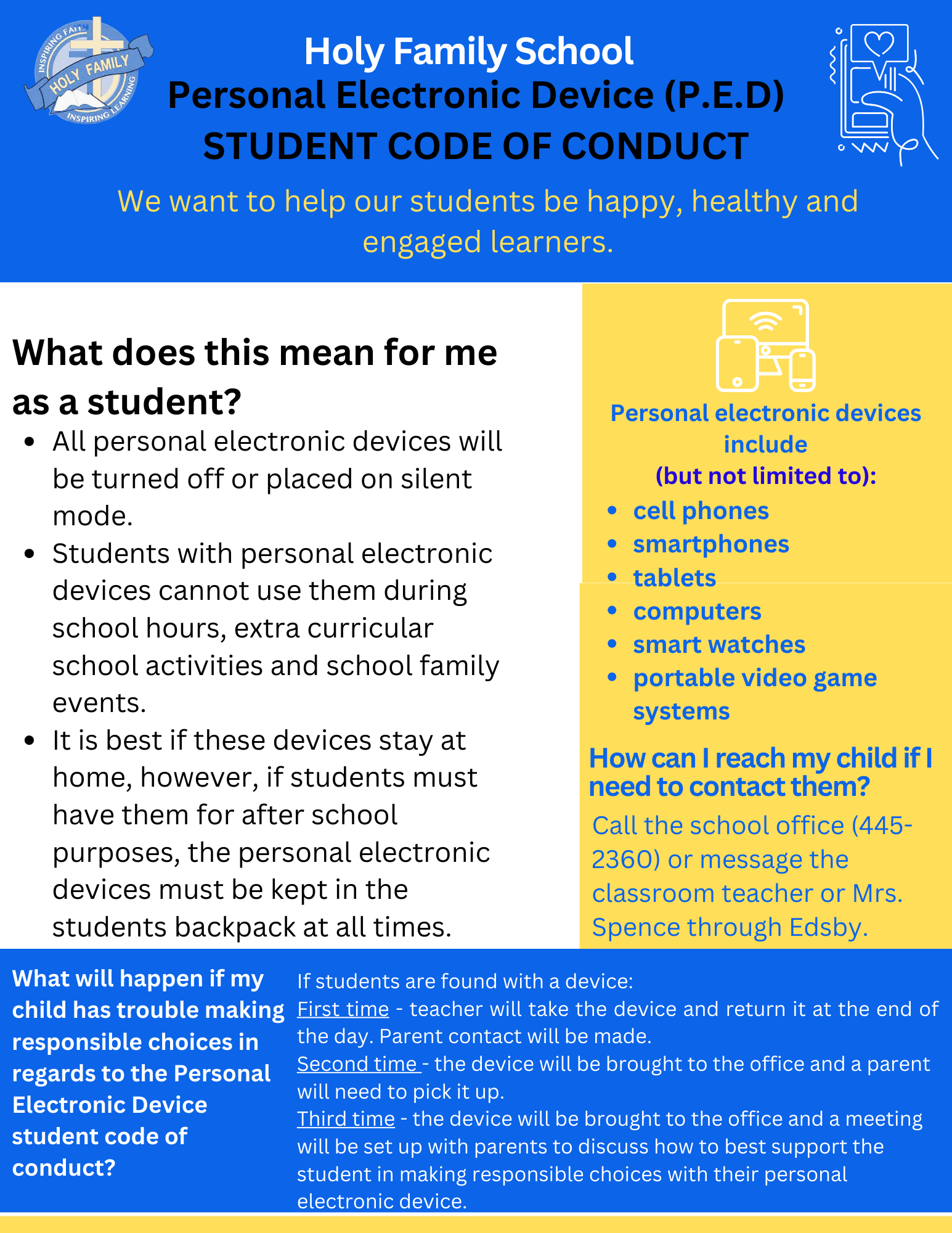 HFS Personal Electronic Device Policy
